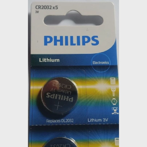 Bateria Pilha Lithium modelo botão CR2032 3V philips