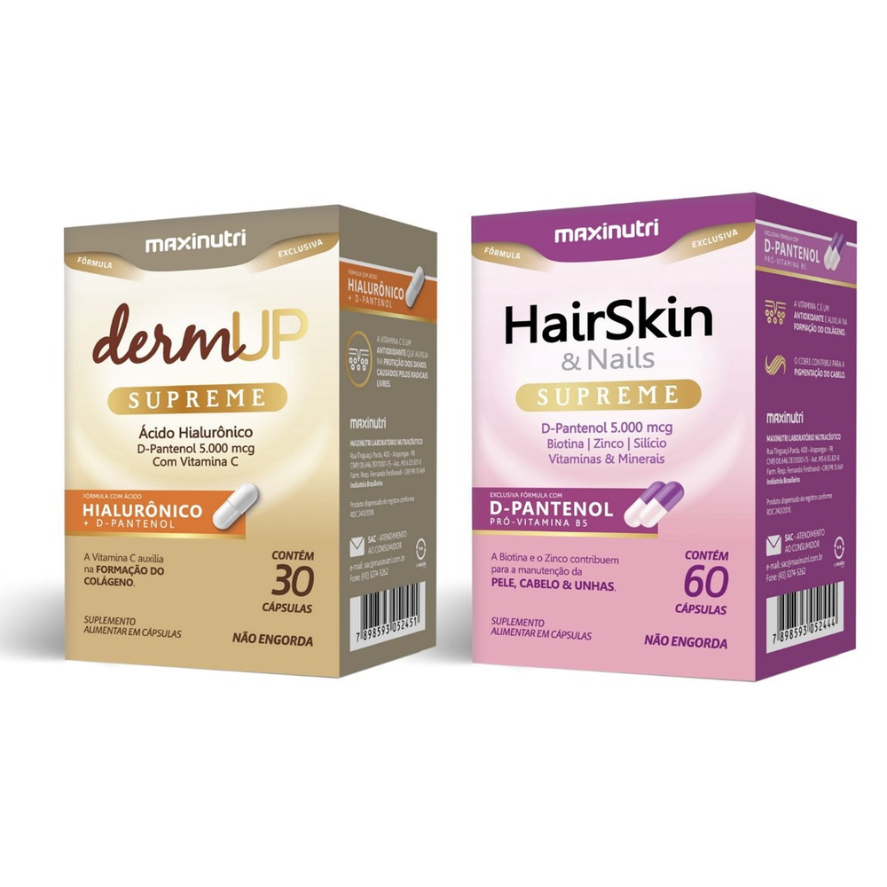 Kit Hairskin Nails Supreme C Psulas Dermup Supreme