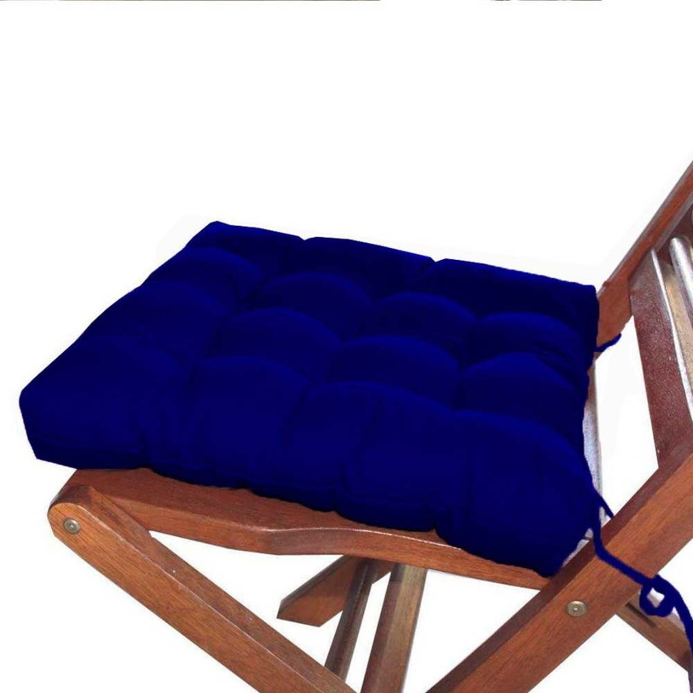 Kit Assentos Para Cadeira Tecido Oxford X Cm Futon Azul Royal