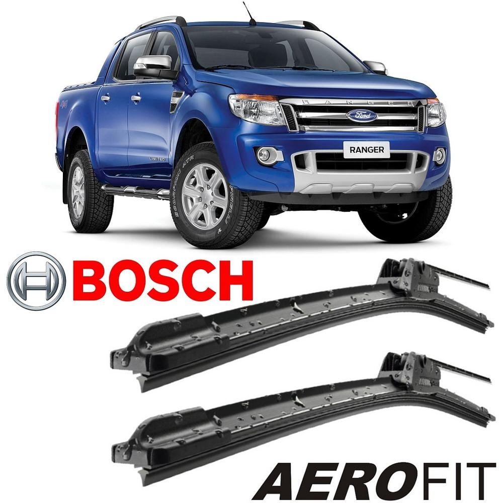 Palhetas Limpador Parabrisa Bosch Aerofit Par Ford Ranger 2015