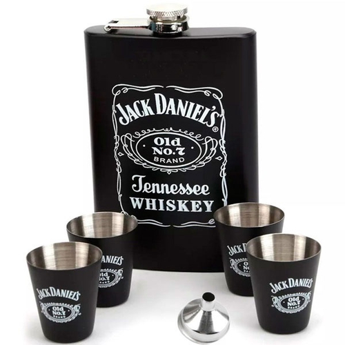 Kit Cantil De Whisky Jack Daniel S C Copos Shot E Funil Cantil