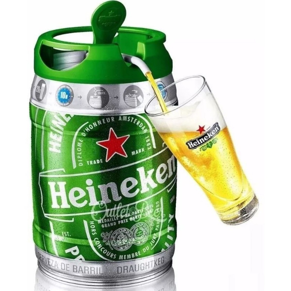 Barril Chopp Heinekenn 5 Litros Cerveja Litros Original Premium No Shoptime