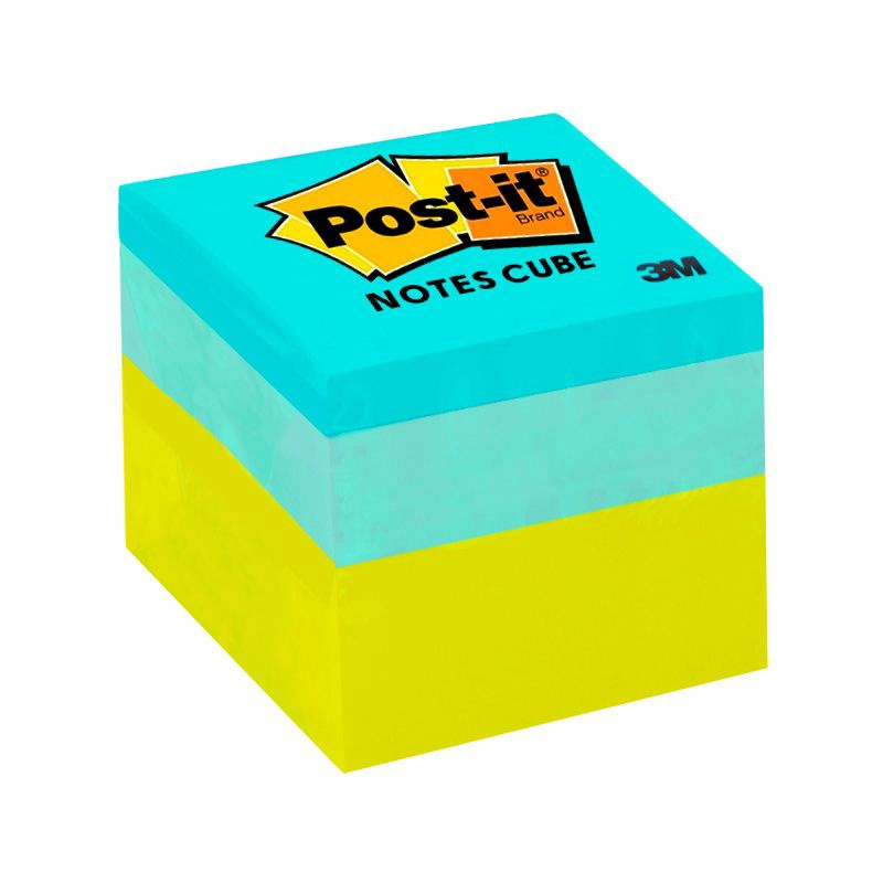 Bloco Adesivo Post It M Cubo Neon Folhas Submarino