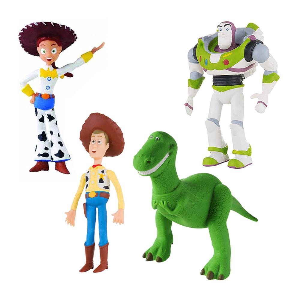 Kit Bonecos Mordedor Para Beb Toy Story Wood Buzz Jessy E Rex