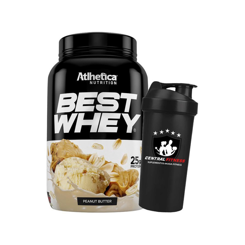 Kit Best Whey W G Atlhetica Peanut Butter Shaker Em Promo O