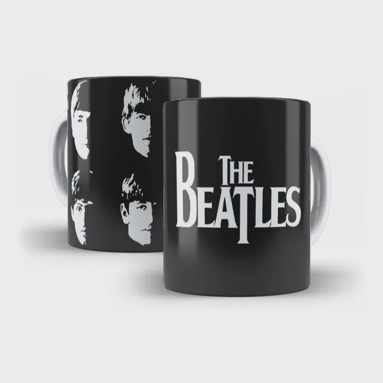 Caneca Porcelana The Beatles Banda Rock Música John Lennon Submarino