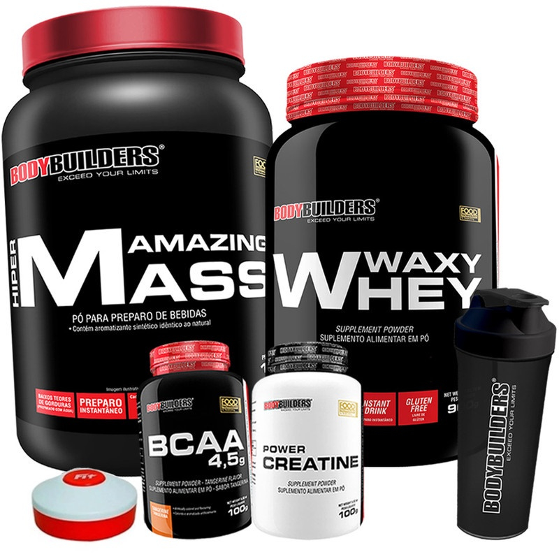 Kit Whey Protein Waxy Whey G Amazing Mass Kg Bcaa G Tang