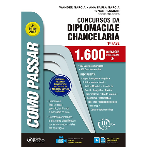 Livro Como Passar Em Concursos Da Diplomacia E Chancelaria 1 600