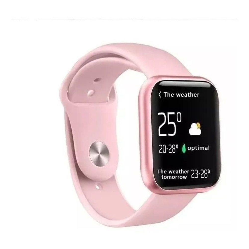 Relógio Inteligente Bluetooth Smart Watch P80 Rosa em Promoção