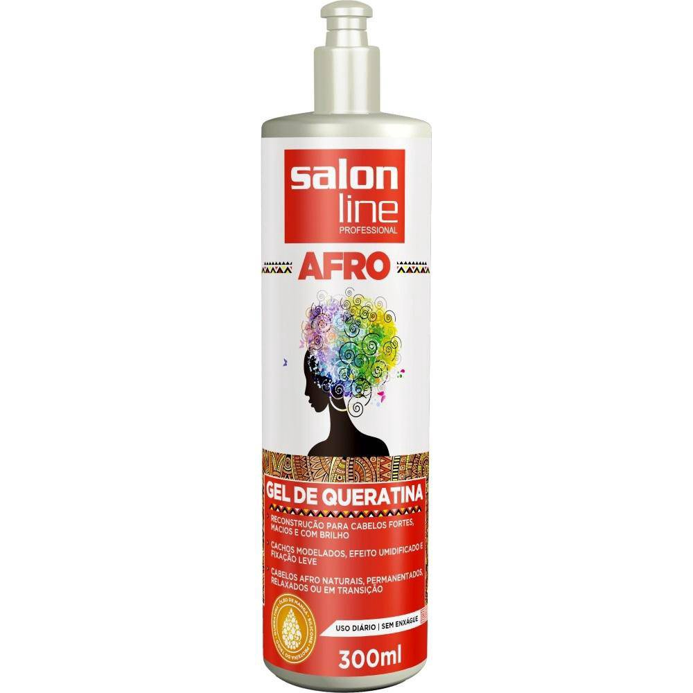 Gel Capilar De Queratina Afro Salon Line 300ml No Shoptime