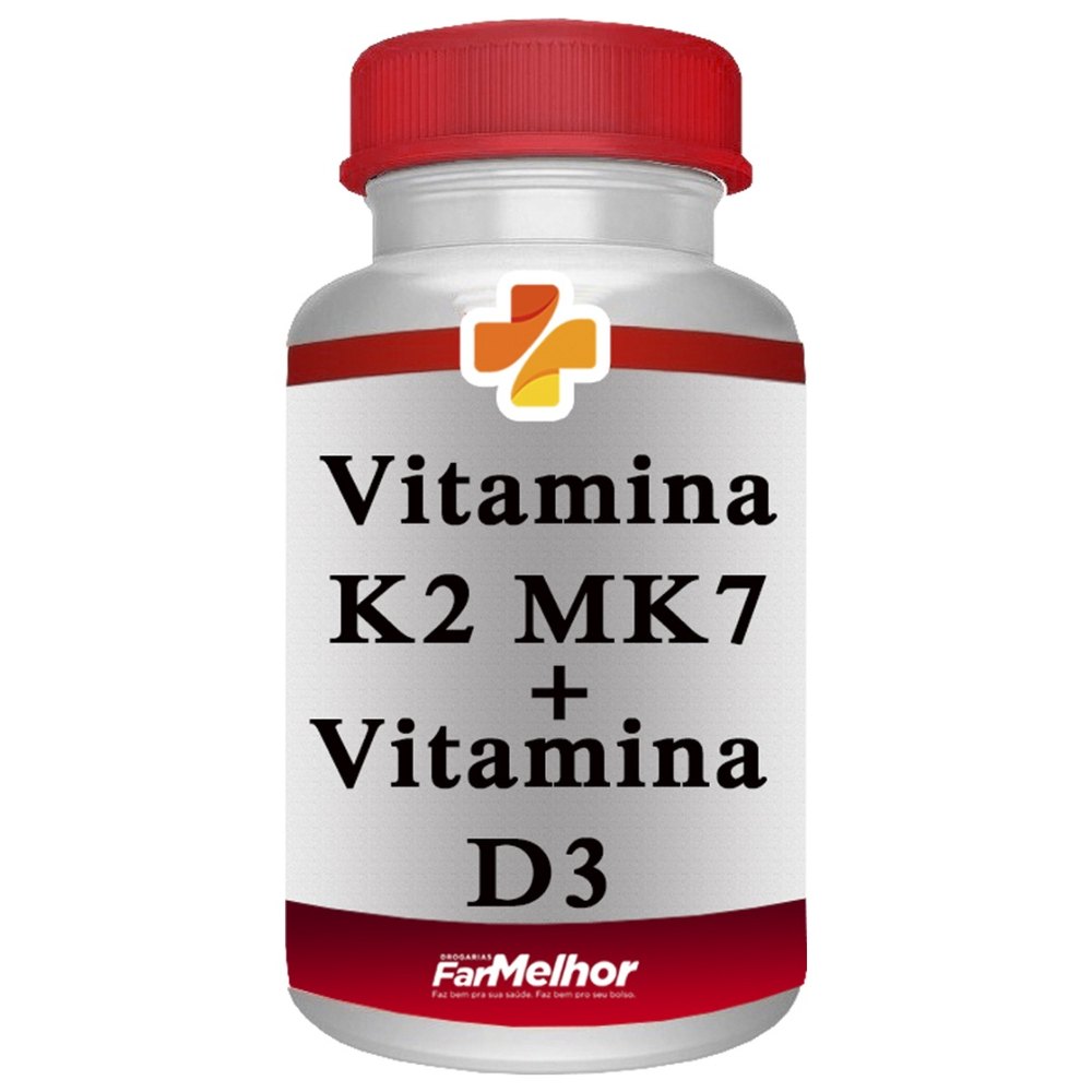 Vitamina K2 Mk7 100mcg Vitamina D3 10 000ui 120 Cápsulas Submarino