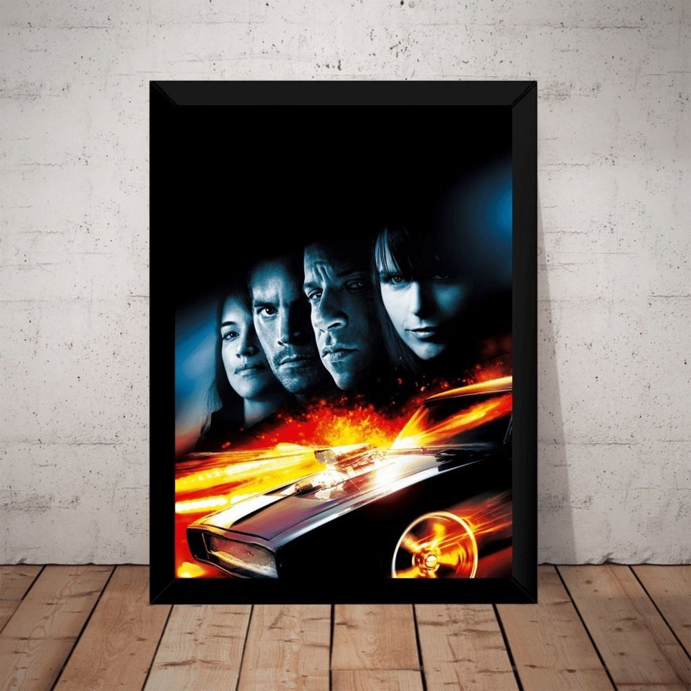 Quadro Filme Velozes E Furiosos Arte Poster Moldurado em Promoção na