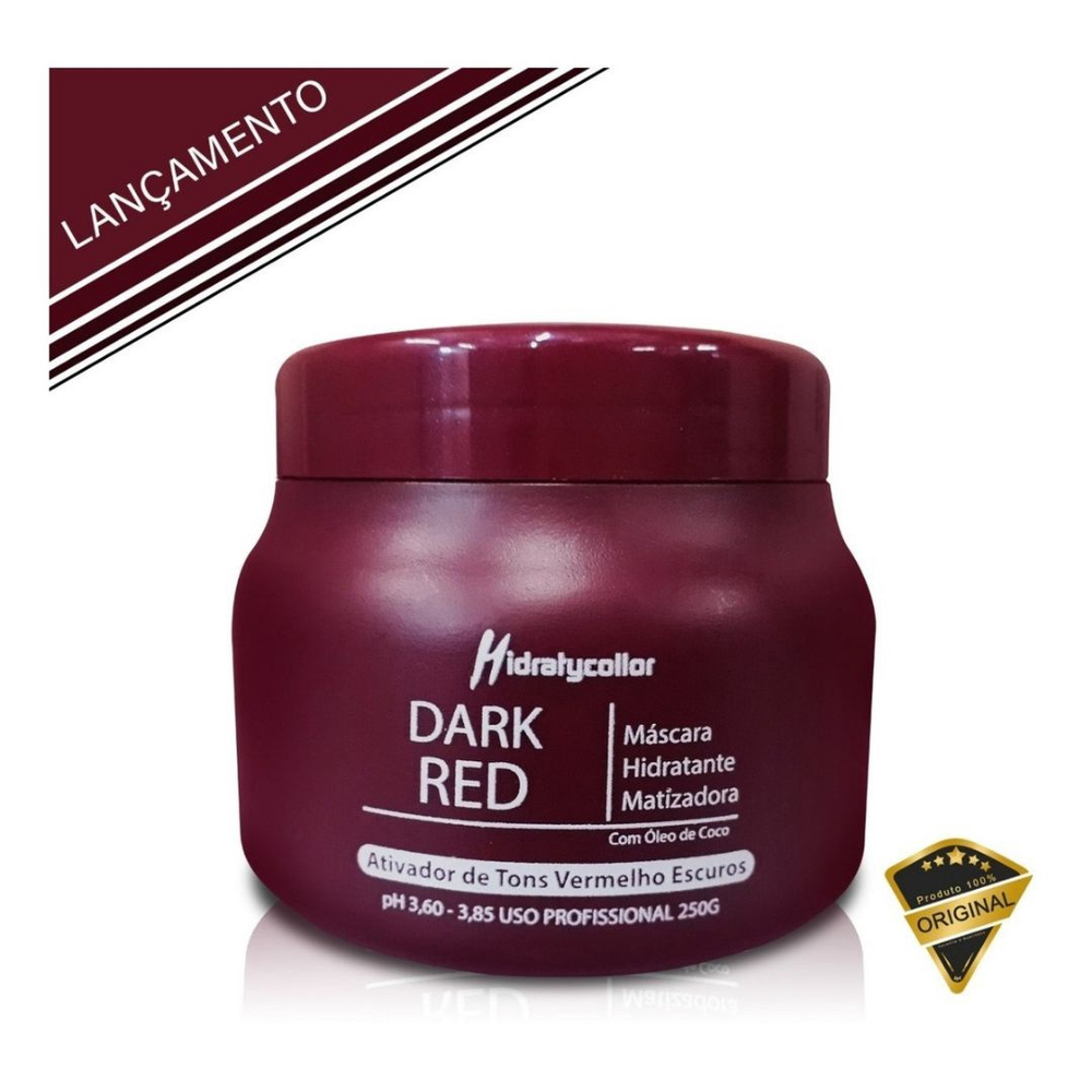 Máscara Condicionador Matizadora Dark Red 250g Mairibel Hidratycollor