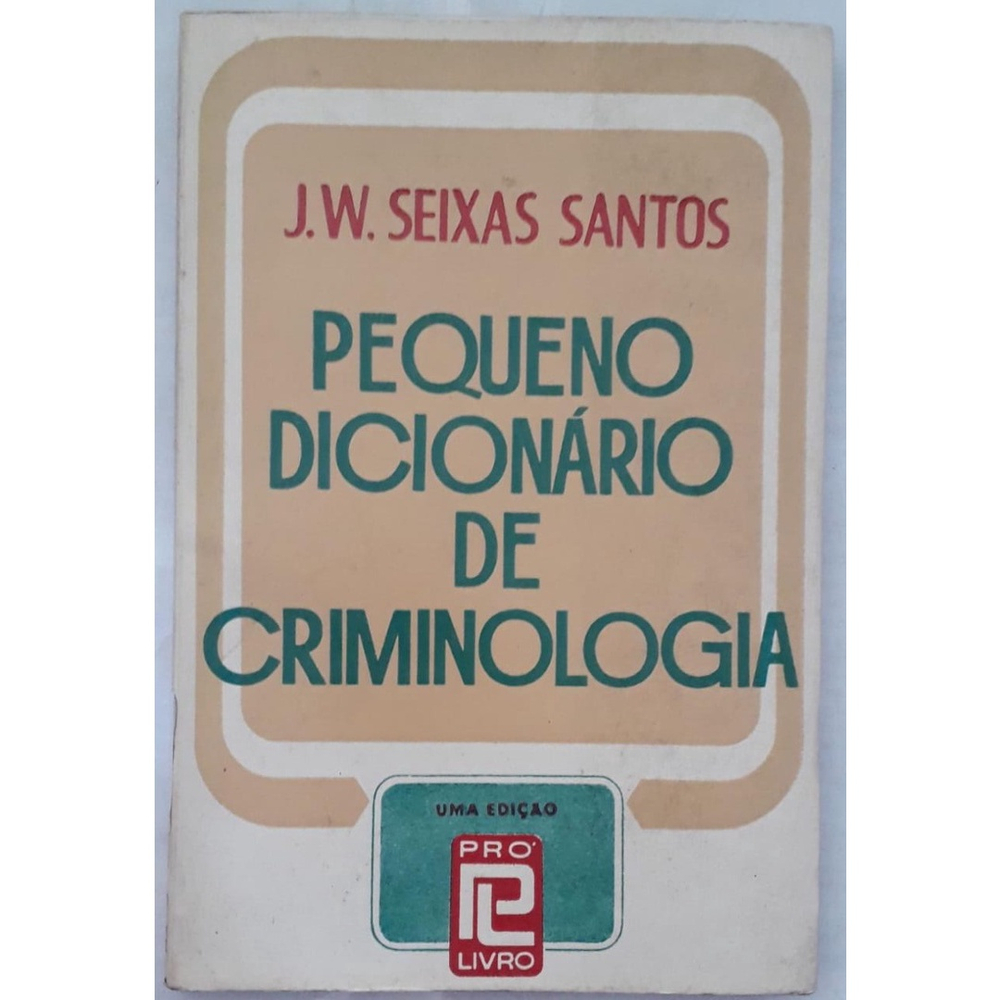 Pequeno Dicion Rio De Criminologia Em Promo O Ofertas Na Americanas