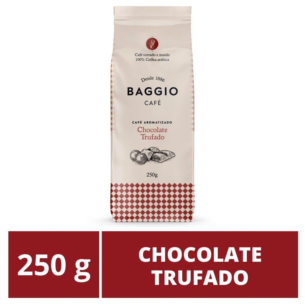 Café Em Pó Baggio 1 Pacote 250g Chocolate Trufado Café Moído