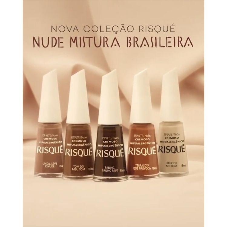 Kit C 05 Esmalte Risqué Coleção Nude Mistura Brasileira Submarino