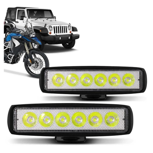 Farol Retangular Milha Barra Led K Branco Off Road Em