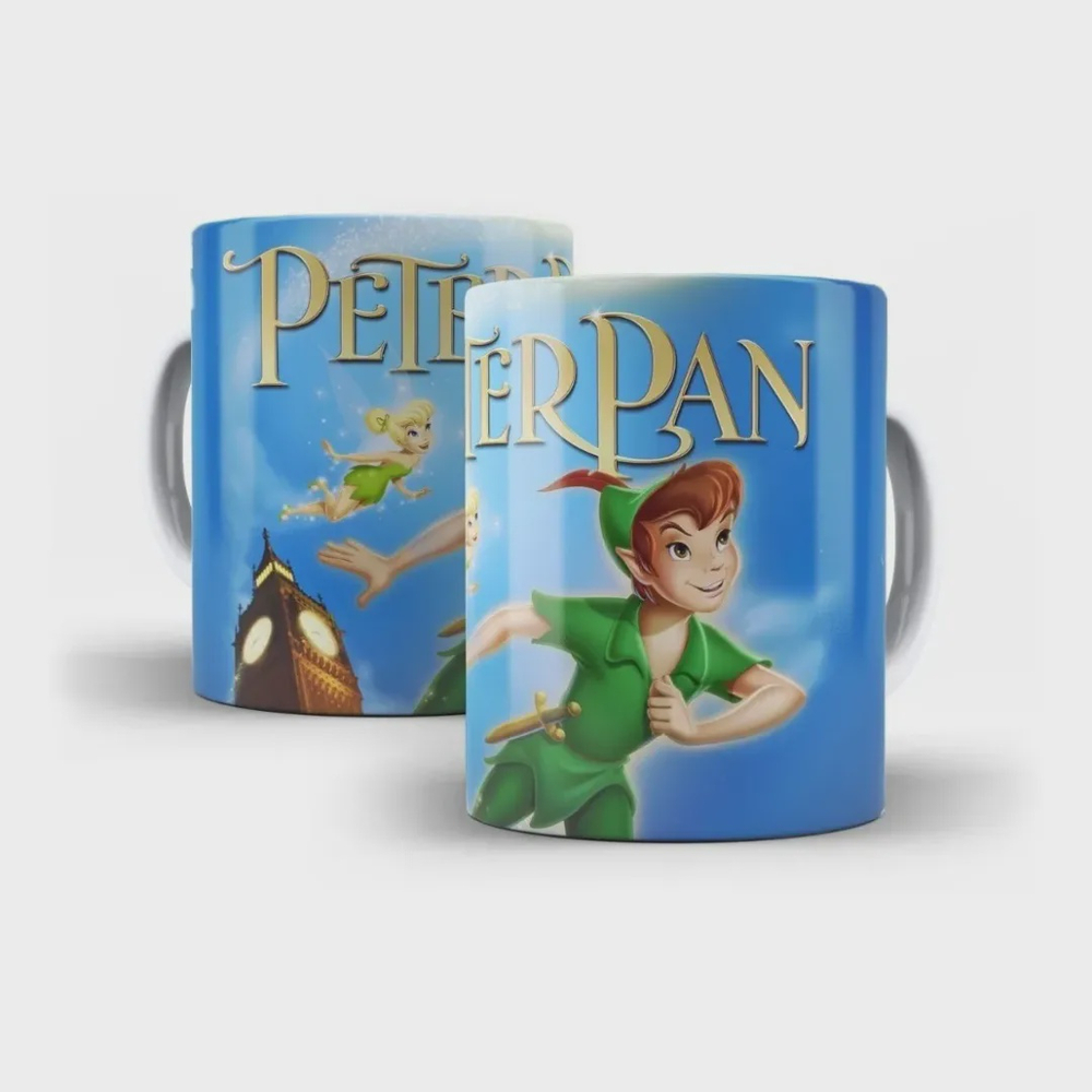 Caneca Porcelana Peter Pan Filme Original Disney Submarino