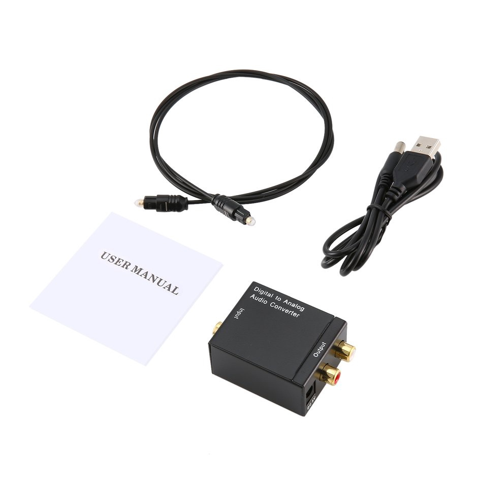 Digital Optical Coaxial Toslink Sinal Para Anal Gico Audio Converter