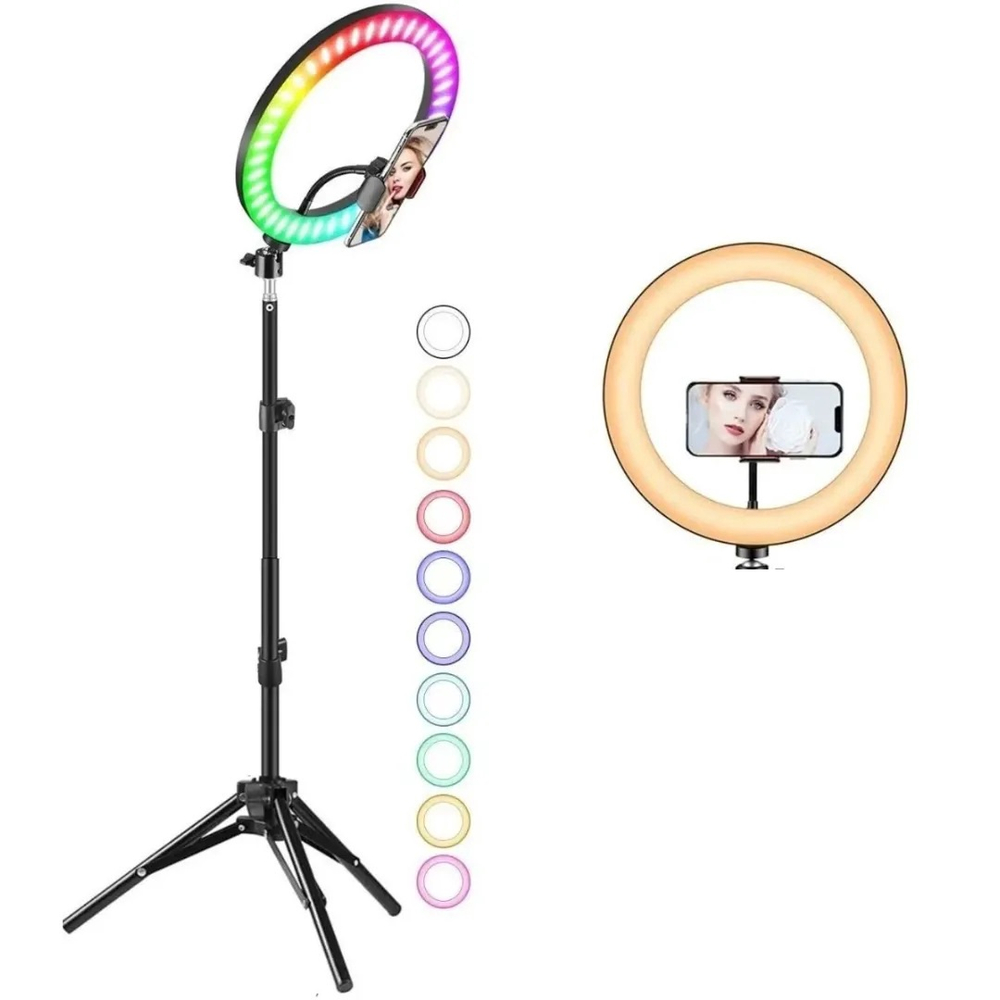 Ring Light Led Rgb Iluminador 26cm Suporte Usb Tripé 616 Submarino