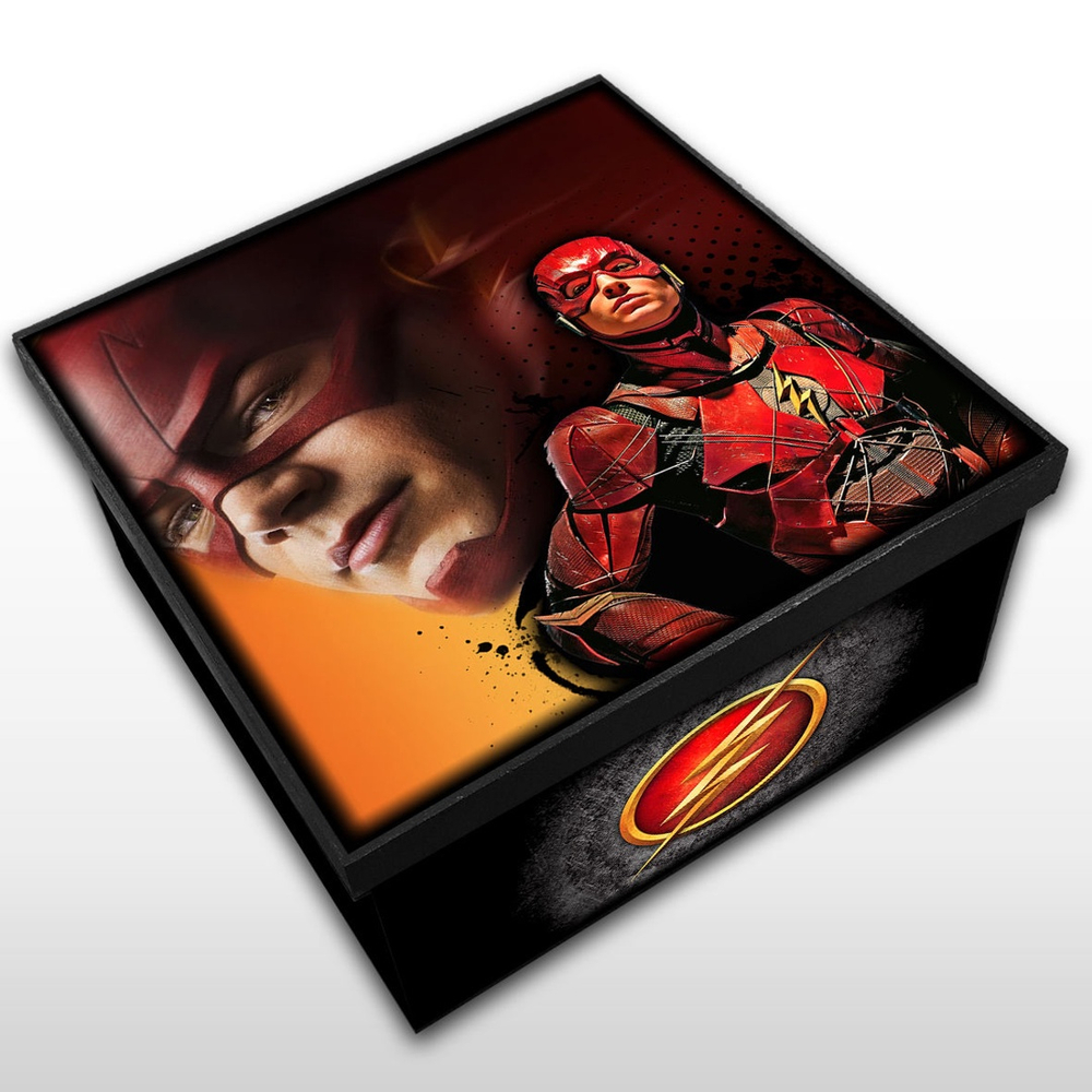 Caixa M Dia The Flash Madeira Mdf Mr Rock Dc Comics Quadrinhos