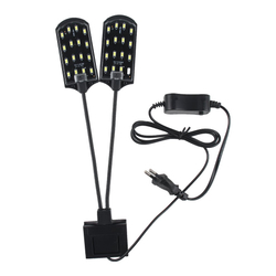 X Eu Plug Dual Head Led Aquatic Lamp Planta Waterproof Clip On Fish