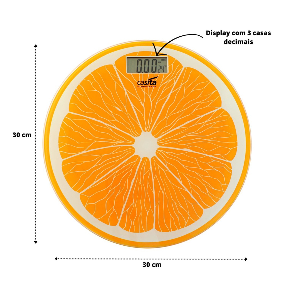 Balan A Digital Vidro Temperado Para Banheiro Redonda Capacidade Kg