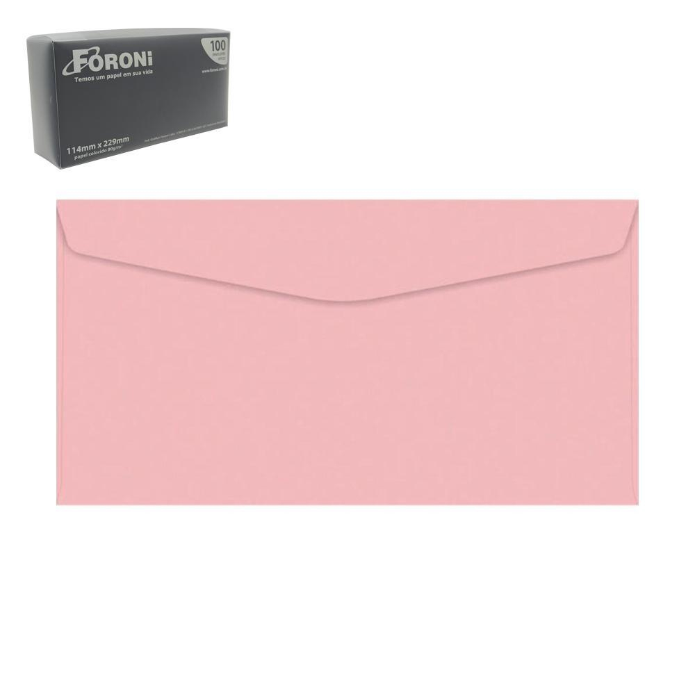 Envelope Ofício Foroni 80G 114X229Mm Rosa Claro 100un Submarino