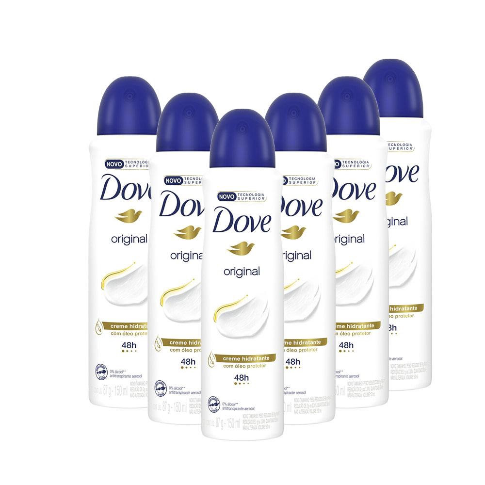 Kit Desodorantes Dove Antitranspirante Aerossol Original Ml