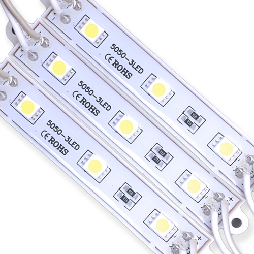 Kit 20 Módulo 5050 Smd 3 Led Ip65 12v Branco Frio em Promoção na