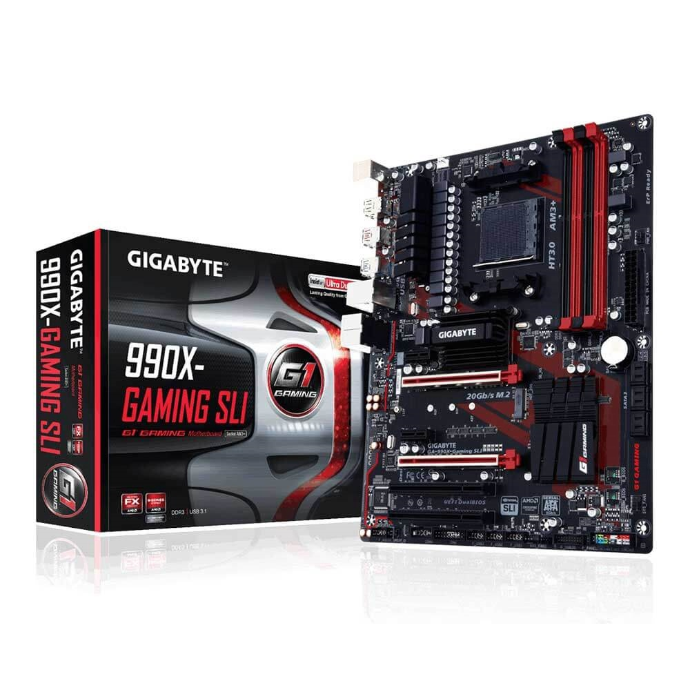 Placa Mãe gigabyte p amd AM3 atx DDR3 GA 990X GAMING sli I Submarino