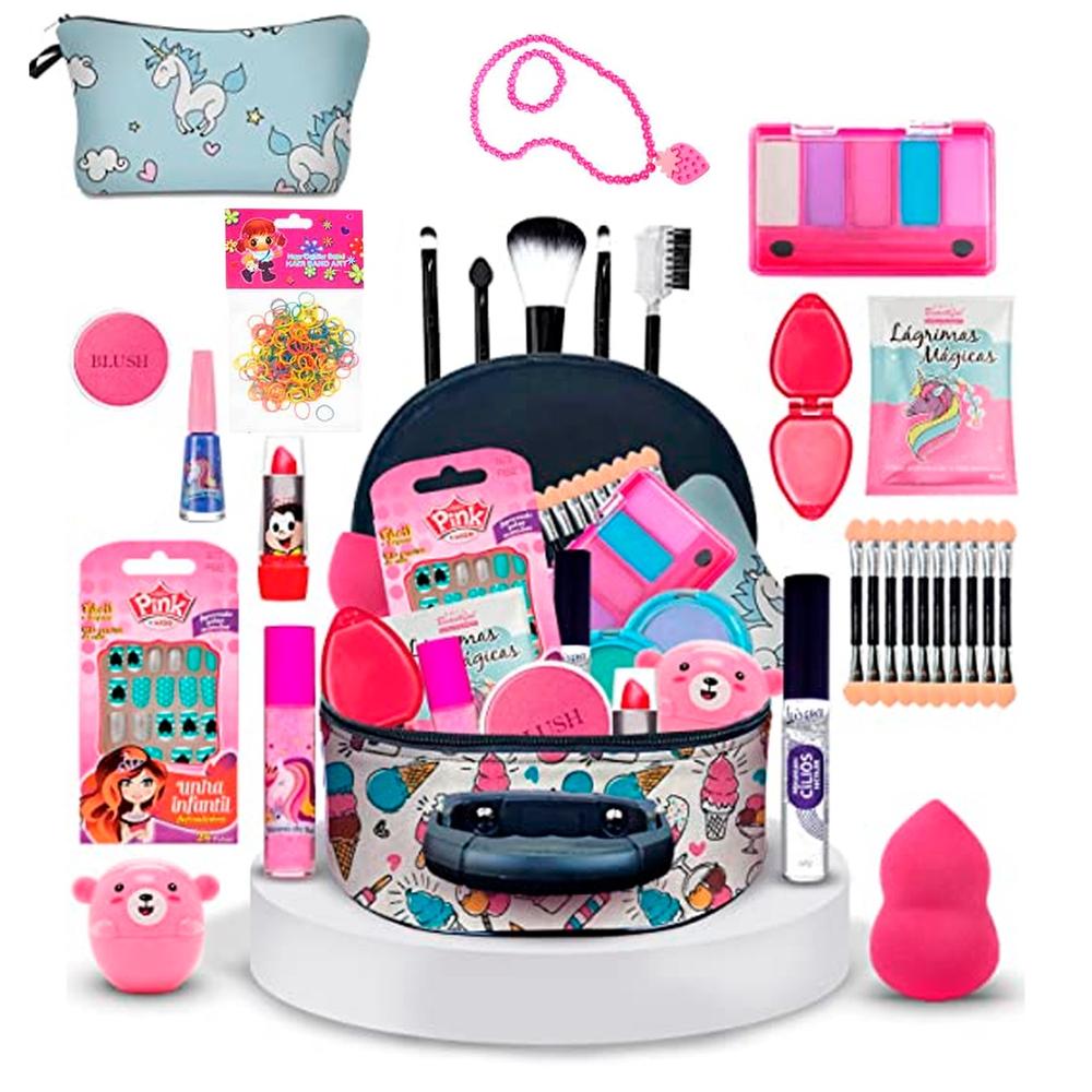 Maleta Infantil Super Kit De Maquiagens De Beleza Presente Perfeito