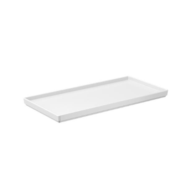 Prato retangular em plástico Coza Uno 27x13cm branco no Shoptime