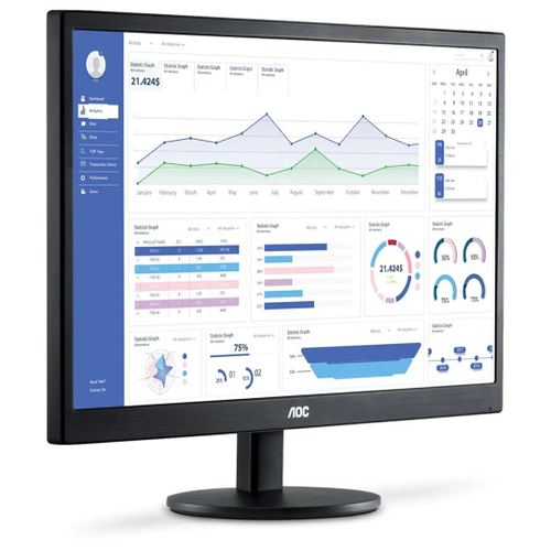 Monitor LED 23 6 aoc widescreen full HD vga dvi M2470SWH2 em Promoção