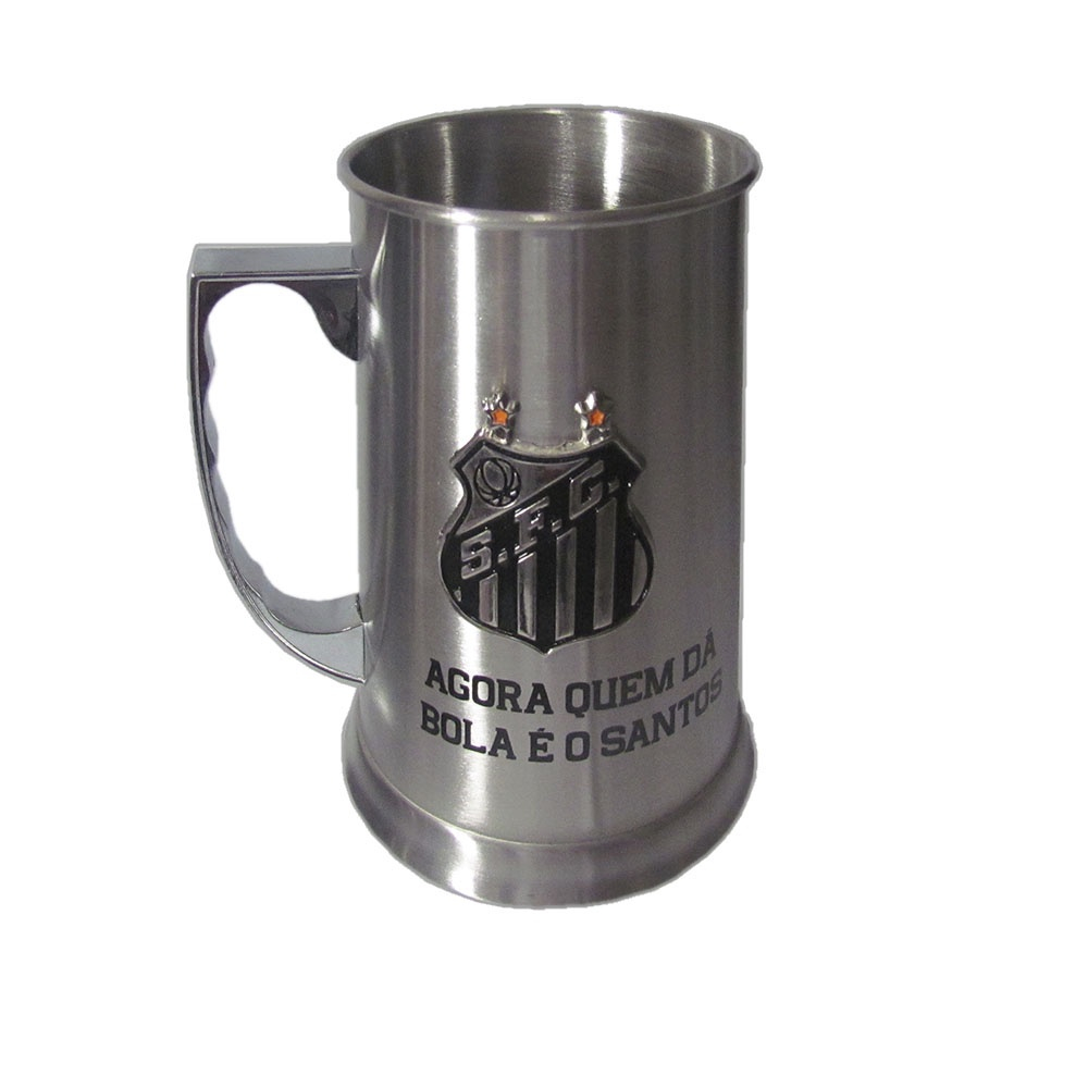 Caneca De Chopp Inox Do Santos Licenciado No Shoptime