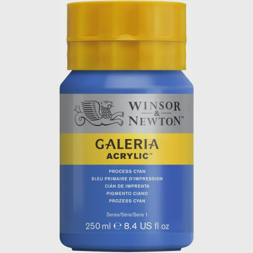 Tinta Acrílica Galeria Winsor Newton 250ml Process Cyan em Promoção