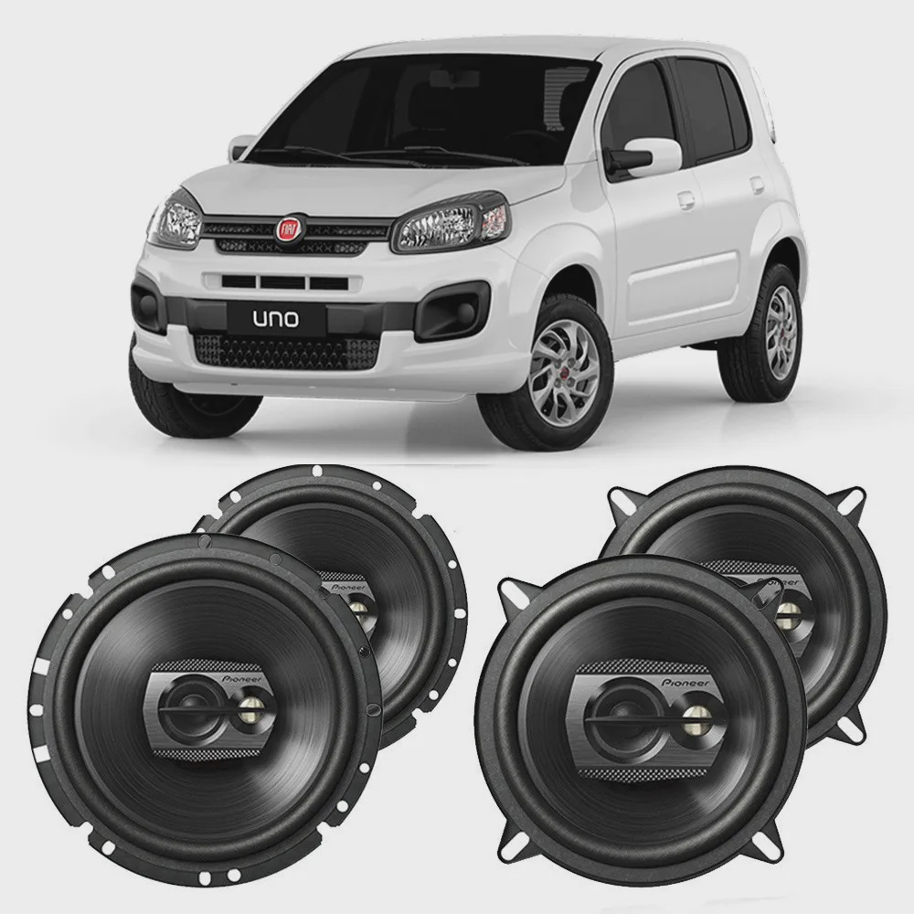 Alto Falante Fiat Uno 2015 A 2021 Pioneer 6 E 5 Polegadas 240W Rms 4