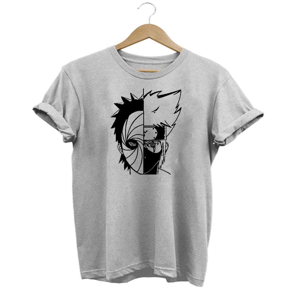 Camiseta Masculina Camisa Kakashi E Obito Naruto Anime Submarino