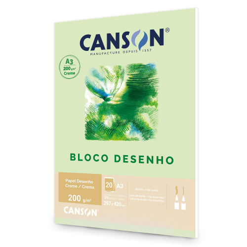 Bloco Desenho Canson 200g A3 20 Fls Creme em Promoção na Americanas