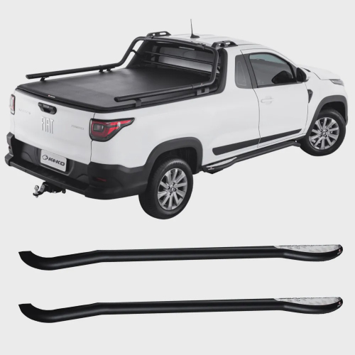 Estribo Fiat Strada 2021 Cabine Simples Keko Plataforma Tubular Lateral