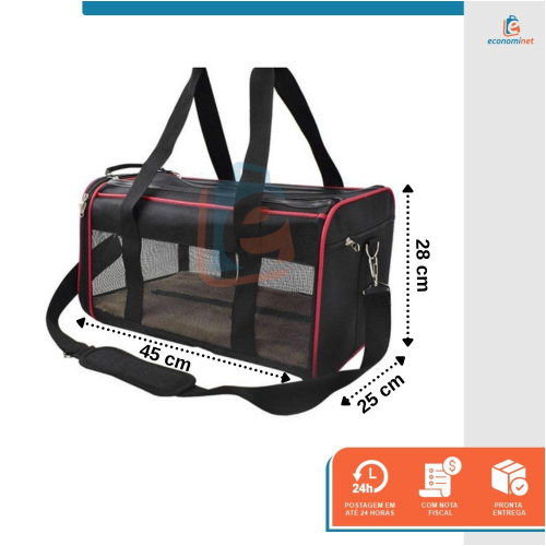 Bolsa para Transporte de Pet Viagem Cabine Avião Duke Dixie Vermelho