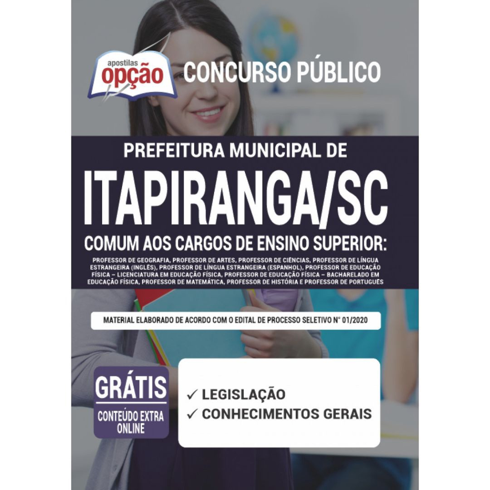 Apostila Prefeitura De Itapiranga Sc 2020 Ensino Superior Submarino