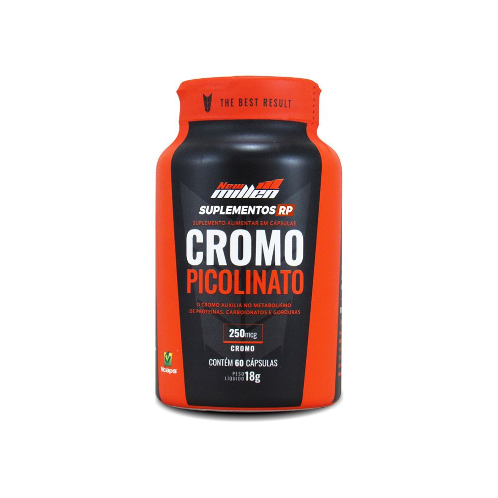 Picolinato de Cromo 250mcg 60 Caps New Millen em Promoção na Americanas