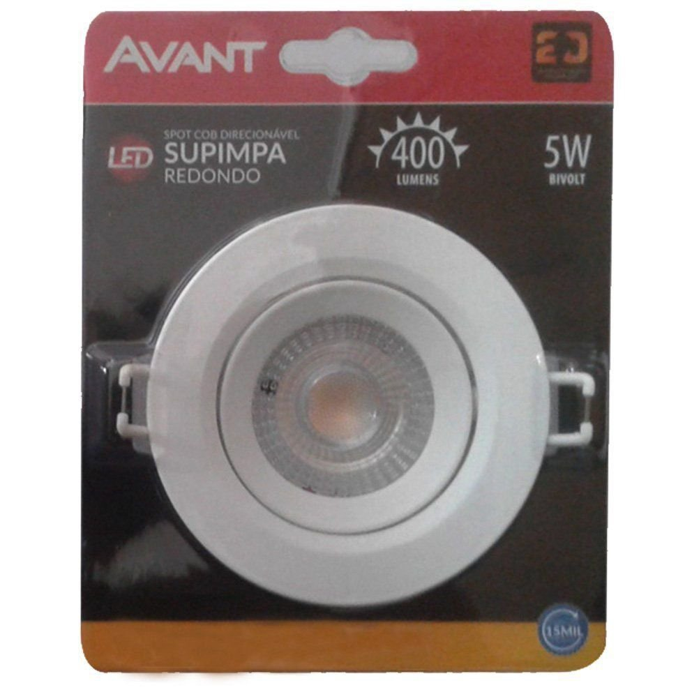 Spot Led Cob Redondo W Direcion Vel Bivolt Avant K Submarino