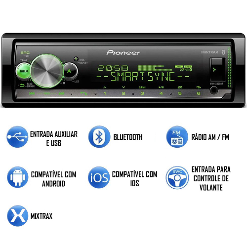 Som Automotivo Pioneer Mvh X Br Bluetooth Usb Em Promo O Na Americanas