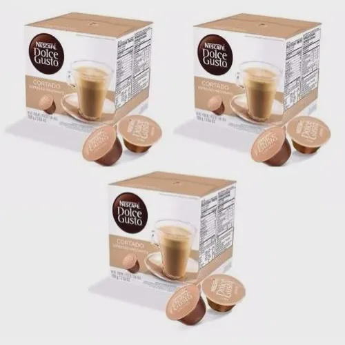 Nescafé Dolce Gusto Café cortado Kit 03 caixas Total 48 Cápsulas