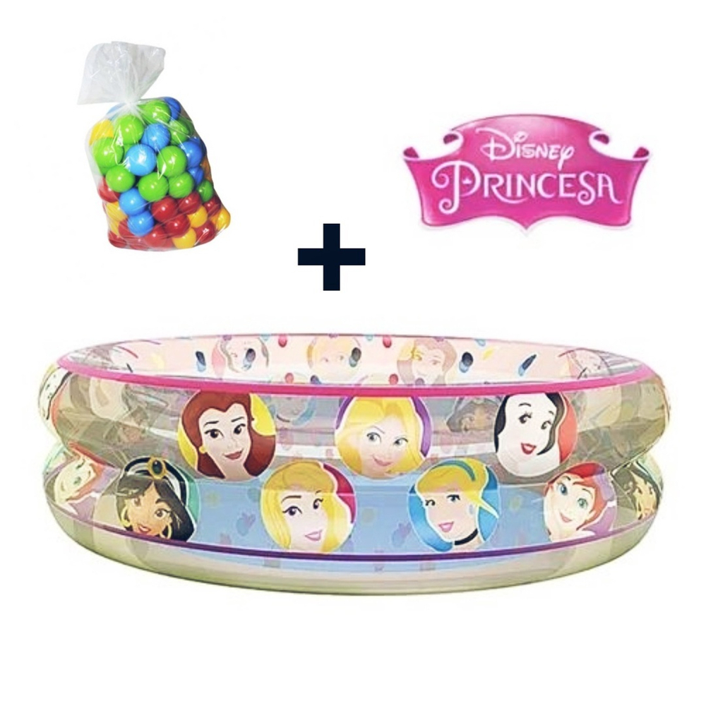 Piscina Infl Vel Princesas Disney Litros Bolinhas No Shoptime