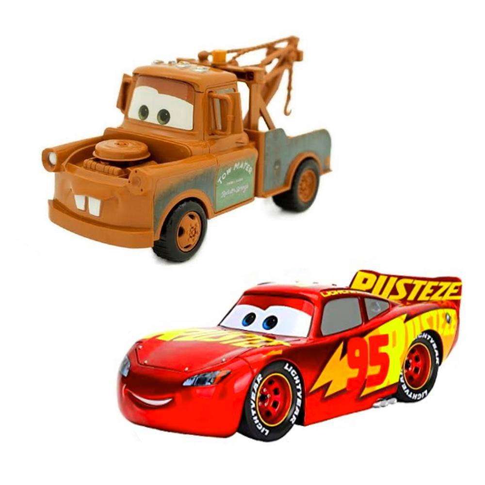 Kit Relâmpago Mcqueen Rusteze E Mate Disney Carros 13Cm em Promoção