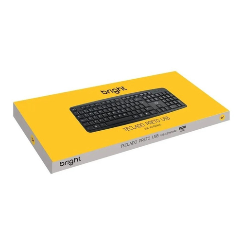 Teclado USB Bright Para Pc Computador Notebook 107 Teclas Abnt2 Em