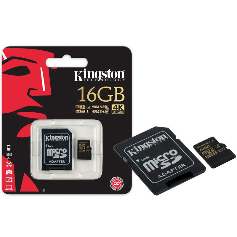 Cartao De Memoria Classe 10 Kingston Sdcg 16Gb Micro Sdhc Gold 16Gb Uhs